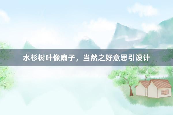 水杉树叶像扇子，当然之好意思引设计