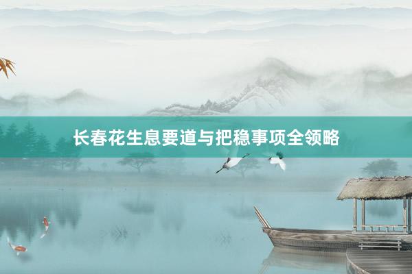 长春花生息要道与把稳事项全领略